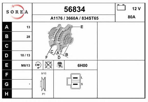 EAI 56834 Генератор 56834: Приваблива ціна - Купити у Польщі на 2407.PL!