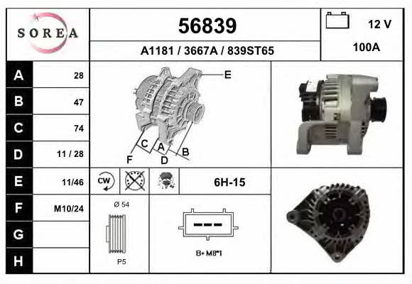 EAI 56839 Alternator 56839: Buy near me in Poland at 2407.PL - Good price!