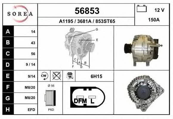 EAI 56853 Alternator 56853: Buy near me in Poland at 2407.PL - Good price!