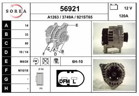 EAI 56921 Alternator 56921: Buy near me in Poland at 2407.PL - Good price!