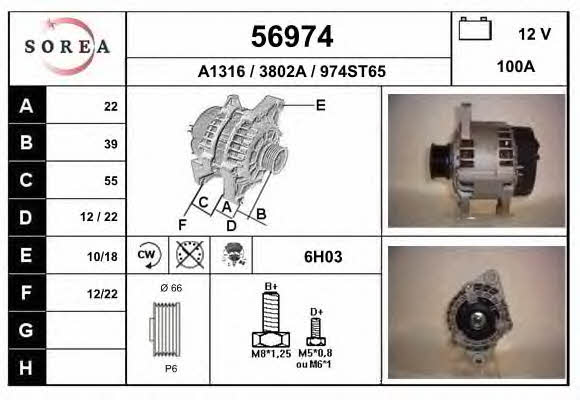 EAI 56974 Alternator 56974: Buy near me in Poland at 2407.PL - Good price!