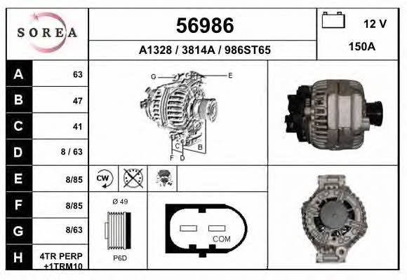 EAI 56986 Alternator 56986: Buy near me at 2407.PL in Poland at an Affordable price!