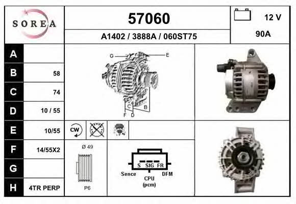 EAI 57060 Alternator 57060: Dobra cena w Polsce na 2407.PL - Kup Teraz!