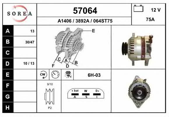 EAI 57064 Alternator 57064: Buy near me in Poland at 2407.PL - Good price!
