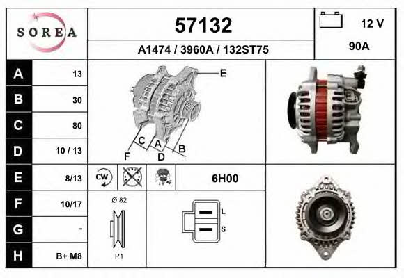 EAI 57132 Alternator 57132: Buy near me in Poland at 2407.PL - Good price!