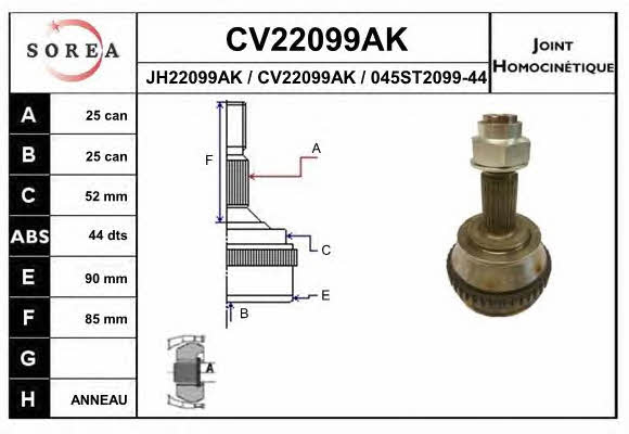 EAI CV22099AK CV joint CV22099AK: Buy near me in Poland at 2407.PL - Good price!