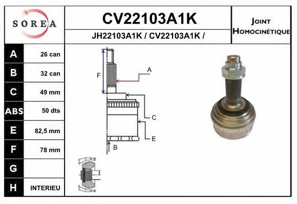 EAI CV22103A1K Przegub homokinetyczny CV22103A1K: Atrakcyjna cena w Polsce na 2407.PL - Zamów teraz!