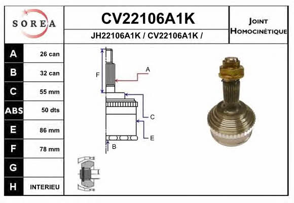 EAI CV22106A1K CV joint CV22106A1K: Buy near me in Poland at 2407.PL - Good price!