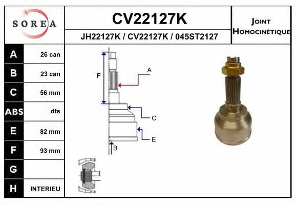 EAI CV22127K CV joint CV22127K: Buy near me at 2407.PL in Poland at an Affordable price!