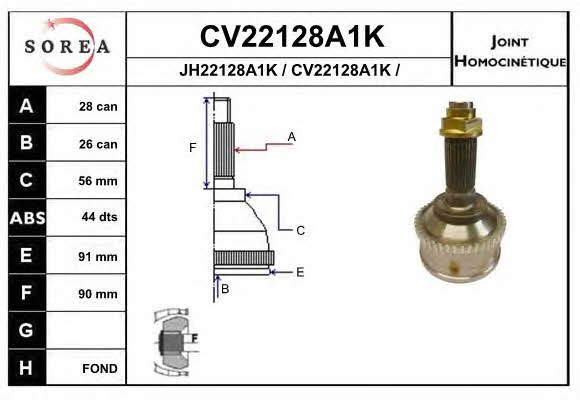 EAI CV22128A1K Przegub homokinetyczny CV22128A1K: Dobra cena w Polsce na 2407.PL - Kup Teraz!