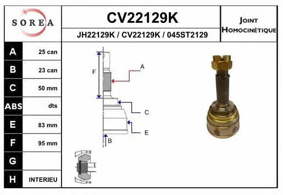 EAI CV22129K CV joint CV22129K: Buy near me in Poland at 2407.PL - Good price!