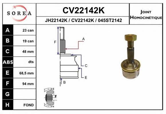EAI CV22142K CV joint CV22142K: Buy near me at 2407.PL in Poland at an Affordable price!