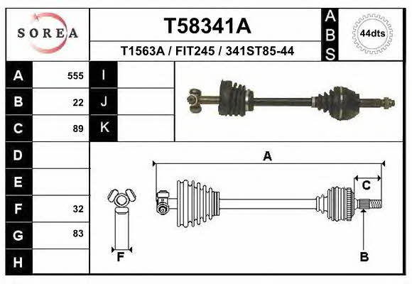 EAI T58341A Drive shaft T58341A: Buy near me in Poland at 2407.PL - Good price!