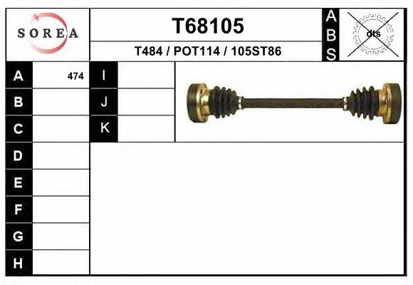 EAI T68105 Drive shaft T68105: Buy near me in Poland at 2407.PL - Good price!