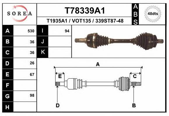 EAI T78339A1 Antriebswelle T78339A1: Kaufen Sie zu einem guten Preis in Polen bei 2407.PL!