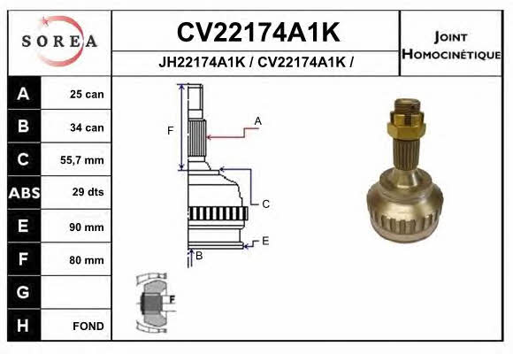 EAI CV22174A1K CV joint CV22174A1K: Buy near me in Poland at 2407.PL - Good price!