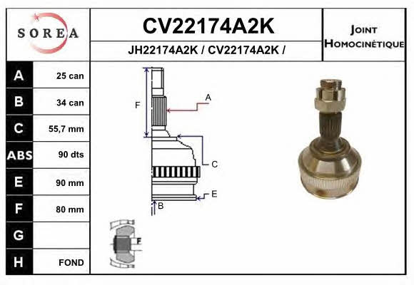 EAI CV22174A2K CV joint CV22174A2K: Buy near me in Poland at 2407.PL - Good price!