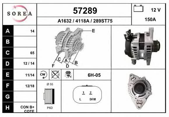 EAI 57289 Alternator 57289: Buy near me in Poland at 2407.PL - Good price!