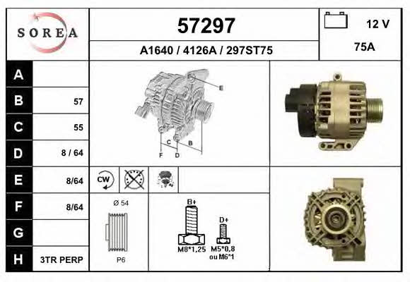 EAI 57297 Alternator 57297: Buy near me in Poland at 2407.PL - Good price!