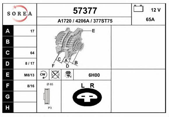 EAI 57377 Alternator 57377: Dobra cena w Polsce na 2407.PL - Kup Teraz!