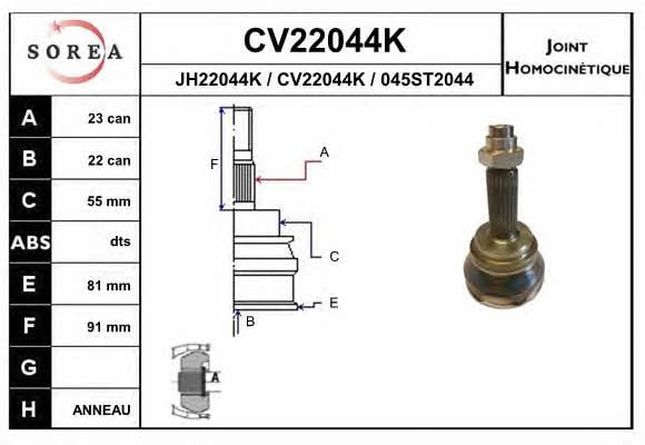 EAI CV22044K CV joint CV22044K: Buy near me in Poland at 2407.PL - Good price!