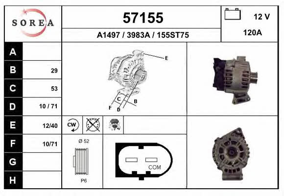 EAI 57155 Alternator 57155: Buy near me in Poland at 2407.PL - Good price!