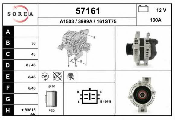 EAI 57161 Alternator 57161: Buy near me in Poland at 2407.PL - Good price!