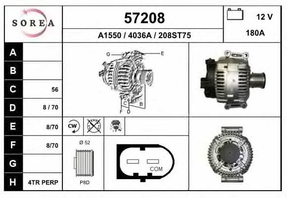EAI 57208 Alternator 57208: Buy near me at 2407.PL in Poland at an Affordable price!