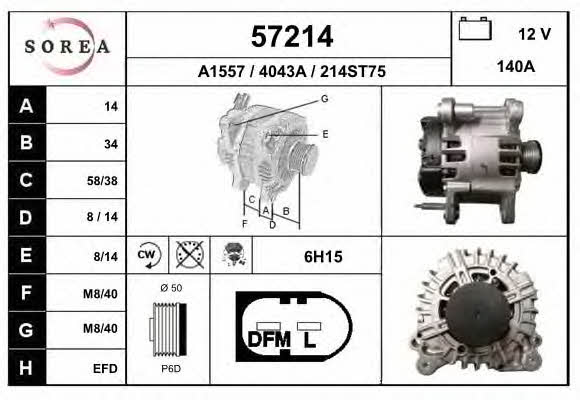 EAI 57214 Alternator 57214: Buy near me in Poland at 2407.PL - Good price!
