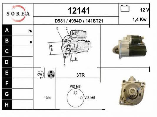 EAI 12141 Starter 12141: Buy near me in Poland at 2407.PL - Good price!