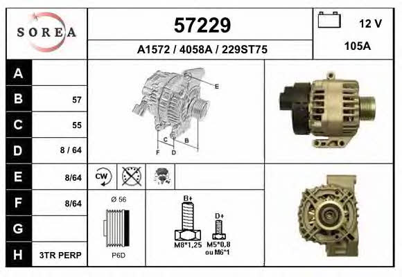 EAI 57229 Alternator 57229: Buy near me at 2407.PL in Poland at an Affordable price!