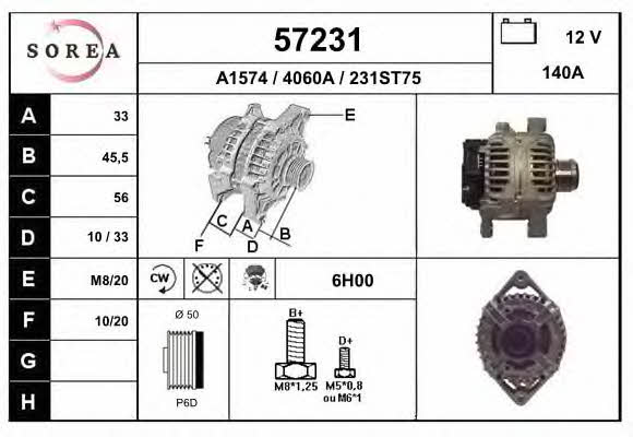 EAI 57231 Alternator 57231: Buy near me in Poland at 2407.PL - Good price!
