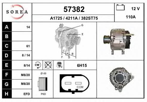 EAI 57382 Alternator 57382: Buy near me in Poland at 2407.PL - Good price!