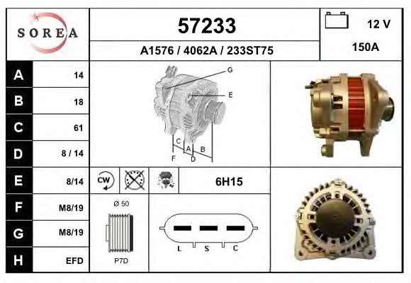 EAI 57233 Alternator 57233: Buy near me in Poland at 2407.PL - Good price!