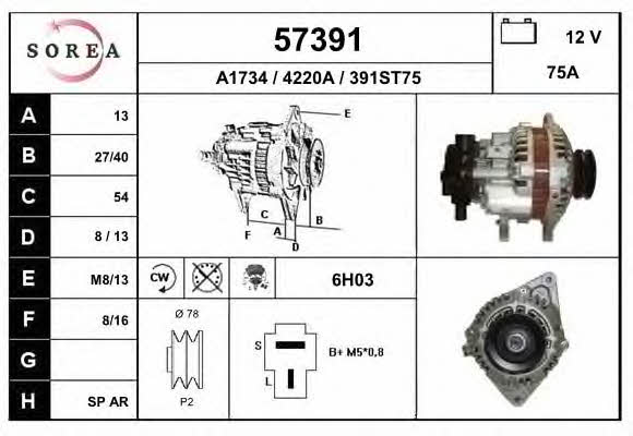 EAI 57391 Alternator 57391: Buy near me in Poland at 2407.PL - Good price!