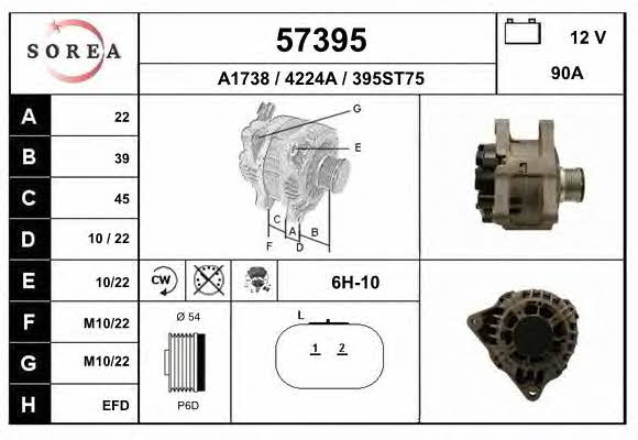 EAI 57395 Alternator 57395: Buy near me in Poland at 2407.PL - Good price!