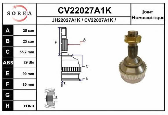 EAI CV22027A1K Шарнір рівних кутових швидкостей (ШРКШ) CV22027A1K: Приваблива ціна - Купити у Польщі на 2407.PL!