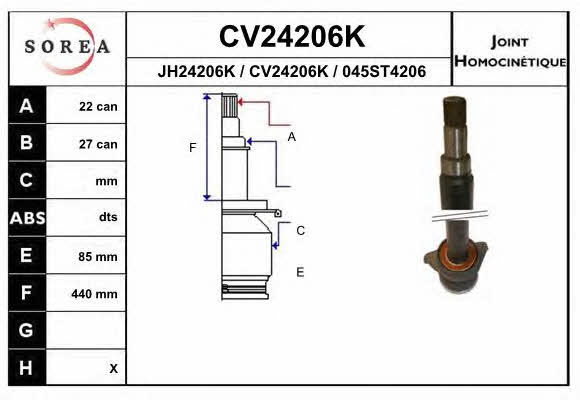 EAI CV24206K CV joint CV24206K: Buy near me at 2407.PL in Poland at an Affordable price!