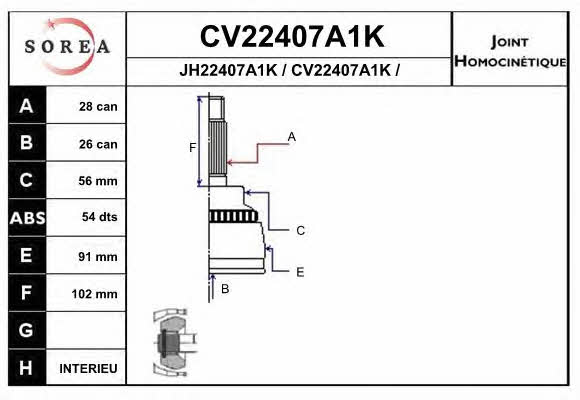 EAI CV22407A1K Wellengelenk CV22407A1K: Kaufen Sie zu einem guten Preis in Polen bei 2407.PL!