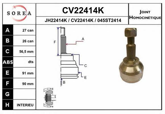 EAI CV22414K CV joint CV22414K: Buy near me in Poland at 2407.PL - Good price!