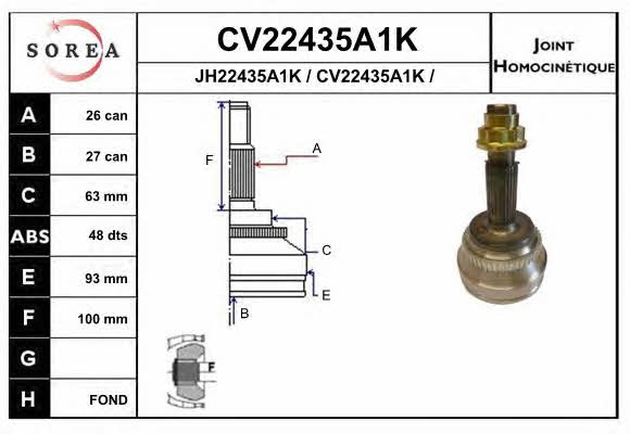 EAI CV22435A1K Przegub homokinetyczny CV22435A1K: Dobra cena w Polsce na 2407.PL - Kup Teraz!