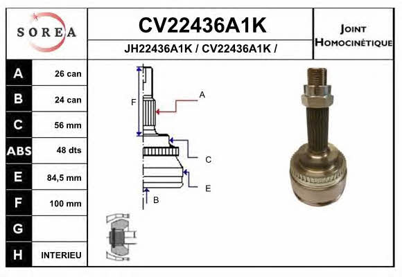 EAI CV22436A1K Przegub homokinetyczny CV22436A1K: Dobra cena w Polsce na 2407.PL - Kup Teraz!