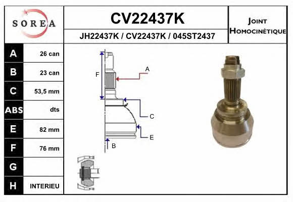 EAI CV22437K CV joint CV22437K: Buy near me in Poland at 2407.PL - Good price!