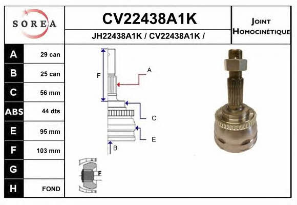 EAI CV22438A1K Przegub homokinetyczny CV22438A1K: Dobra cena w Polsce na 2407.PL - Kup Teraz!