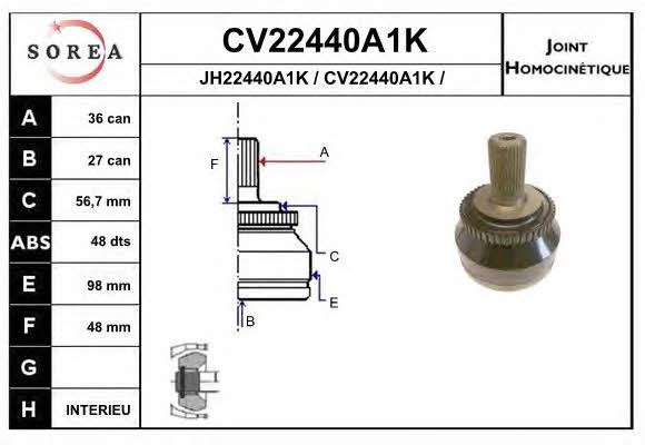 EAI CV22440A1K CV joint CV22440A1K: Buy near me in Poland at 2407.PL - Good price!