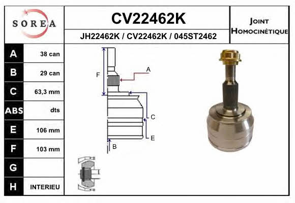 EAI CV22462K CV joint CV22462K: Buy near me in Poland at 2407.PL - Good price!