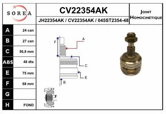 EAI CV22354AK CV joint CV22354AK: Buy near me in Poland at 2407.PL - Good price!