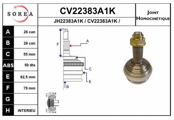 EAI CV22383A1K Шарнір рівних кутових швидкостей (ШРКШ) CV22383A1K: Приваблива ціна - Купити у Польщі на 2407.PL!