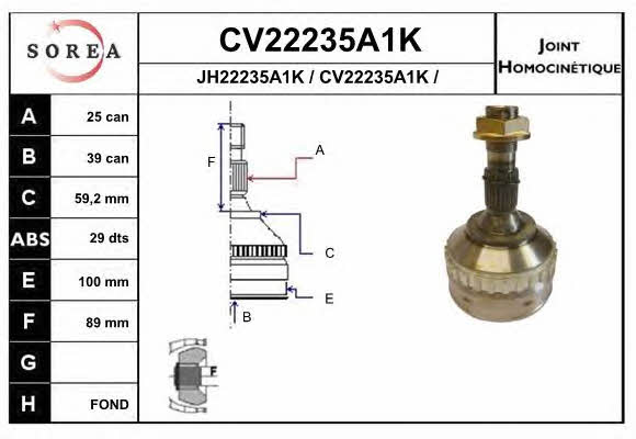 EAI CV22235A1K Шарнир равных угловых скоростей (ШРУС) CV22235A1K: Отличная цена - Купить в Польше на 2407.PL!