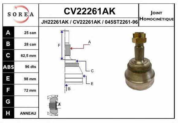EAI CV22261AK CV joint CV22261AK: Buy near me in Poland at 2407.PL - Good price!